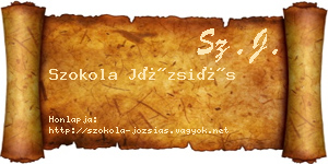 Szokola Józsiás névjegykártya